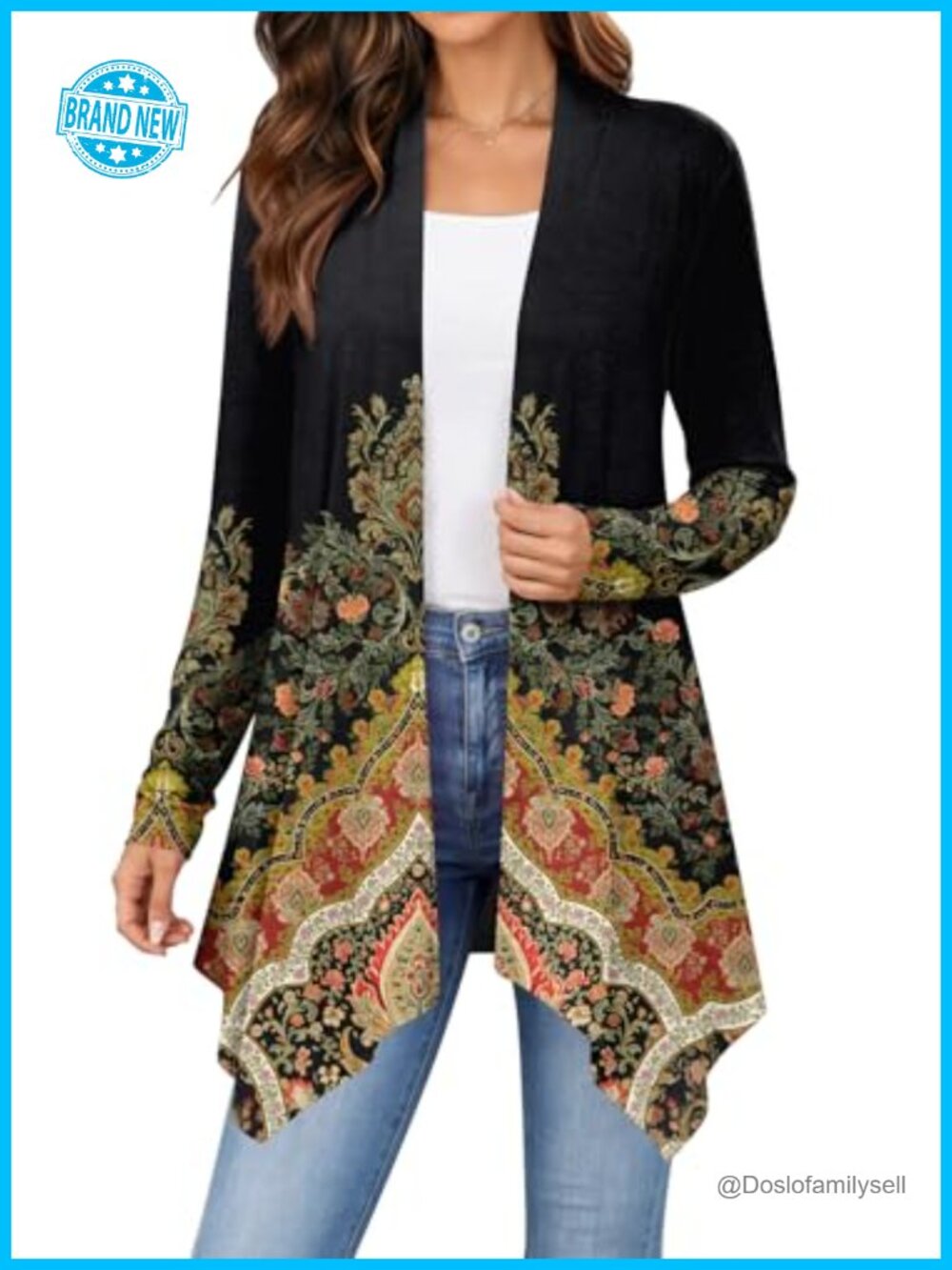 Zeagoo Lightweight Open Front Cardigan Long Sleeve Drapey Women's Sweater